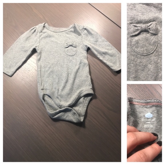 Other - 6 baby items for $15! Bow Pocket Onesie 0-3 month
